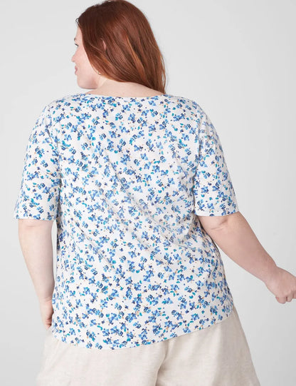 Modern Perfect Sleeve V-Neck Tee