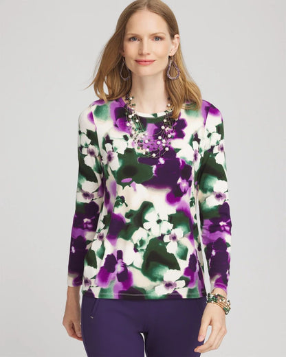 Touch of CoolTM Bloom Long Sleeve Layering Tee