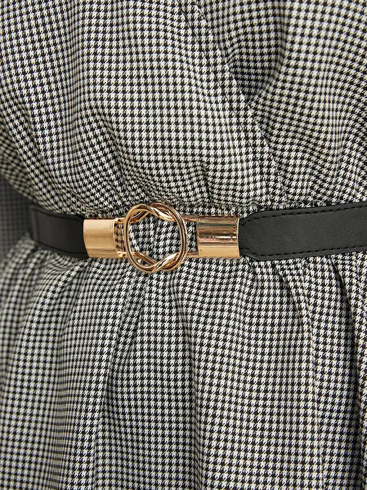 Twist Design Metal Buckle Elastic Belt