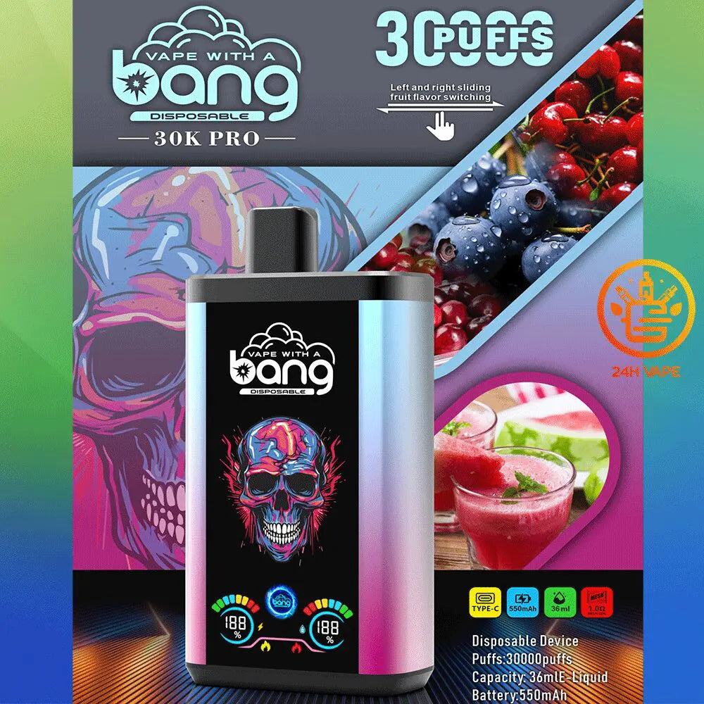 Bang 30K PRO 30000 Puffs Newest Dual Flavor LED Disposable Vape