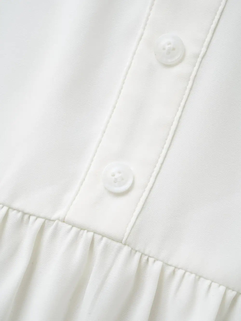 Notched Patchwork Cut Out Lantern Sleeve Blouse