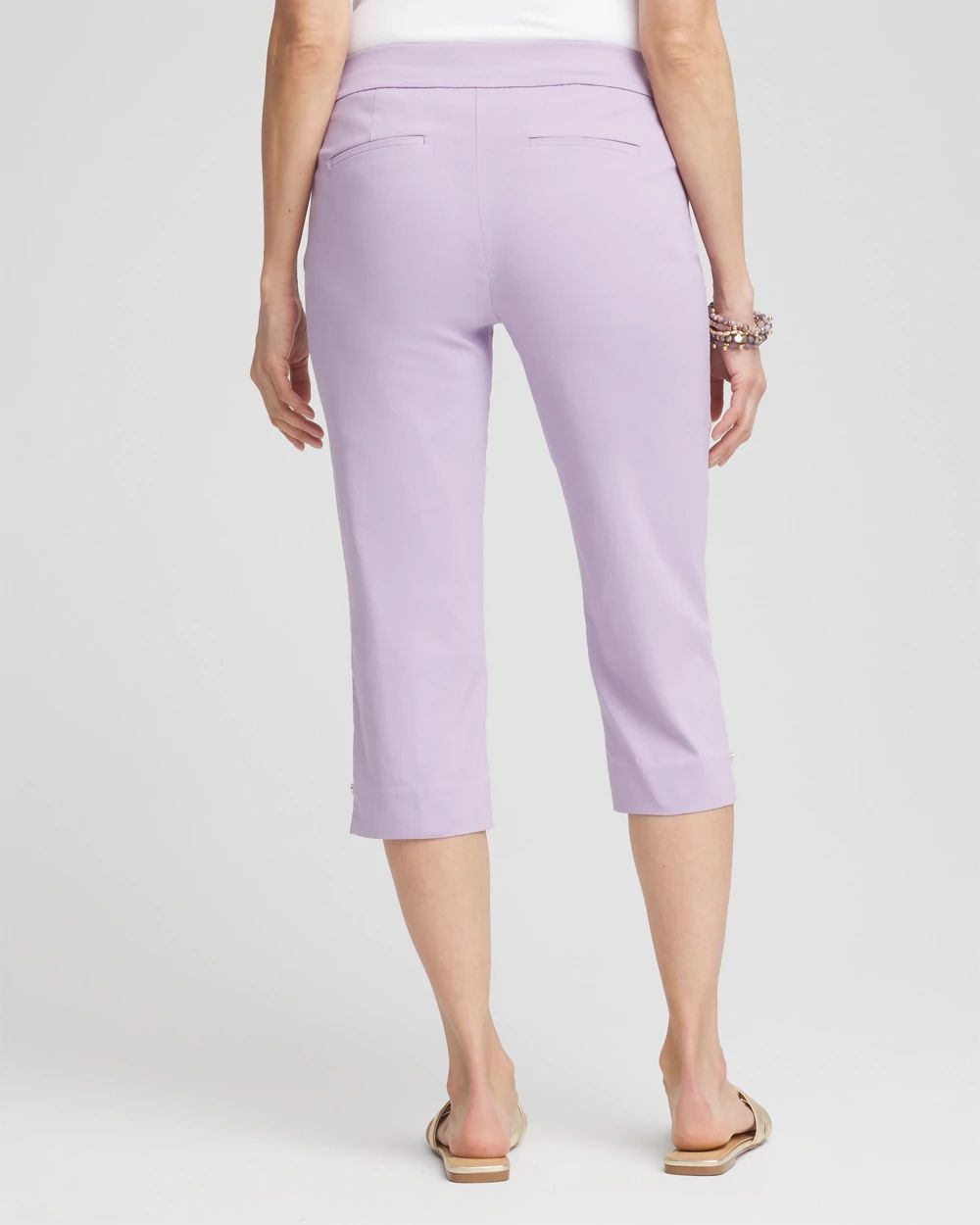 BrigitteTM Rivet Pull-On Capri Pants