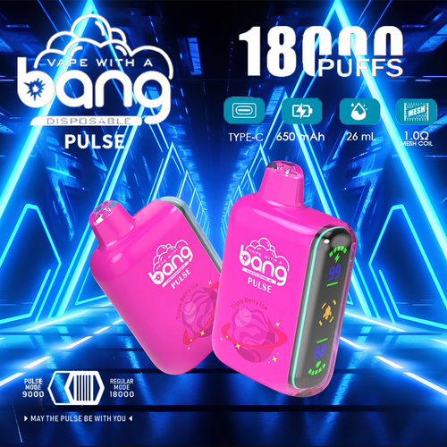 Bang Pulse 18000 18K Puffs Dual Mesh Disposable Vape Electronic Cigarette Pod