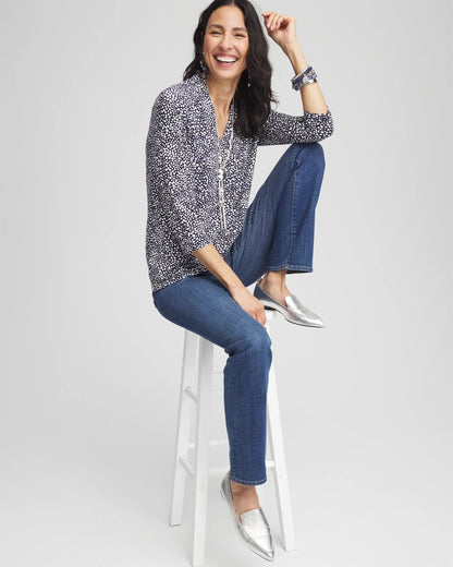Touch of CoolTM Solid V-Neck Top