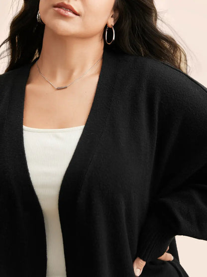 Supersoft Curved Hem Open Cardigan