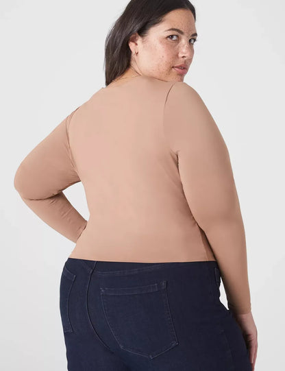Fitted Long-Sleeve Crop Tee