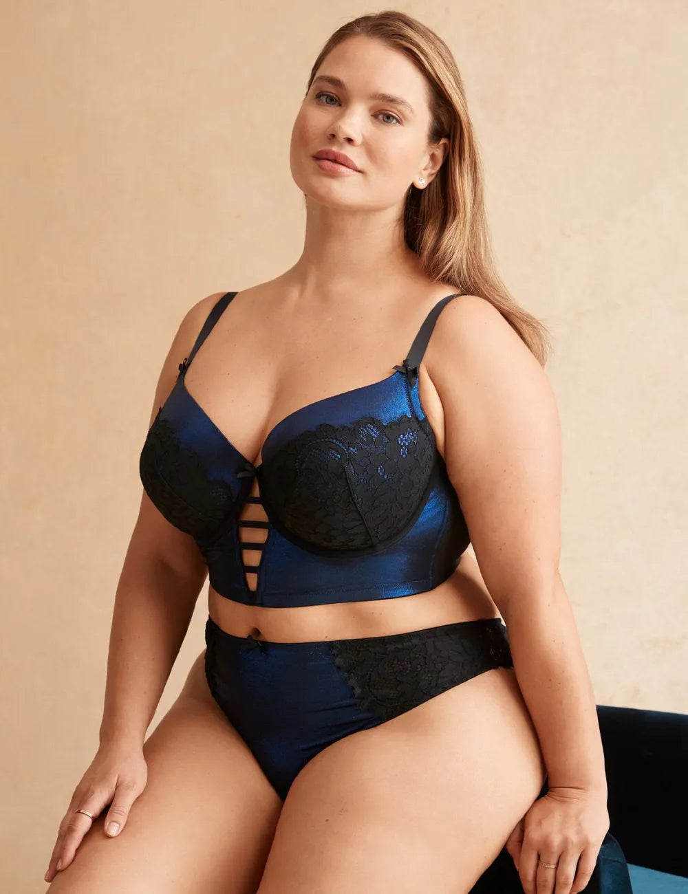 Foil Shine Longline Balconette Bra