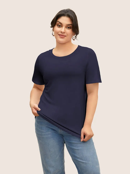 Supersoft Essentials Solid Basic Knit T-Shirt