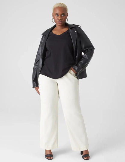Modern Perfect Sleeve V-Neck Tee