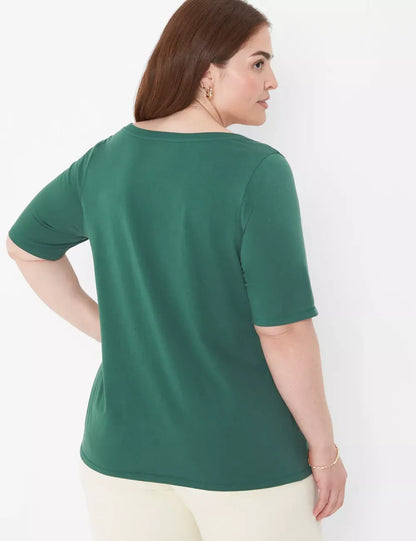 Modern Perfect Sleeve V-Neck Tee