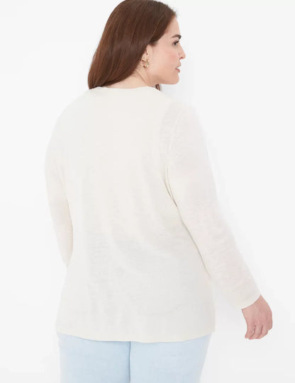 Button-Front Linen Overpiece