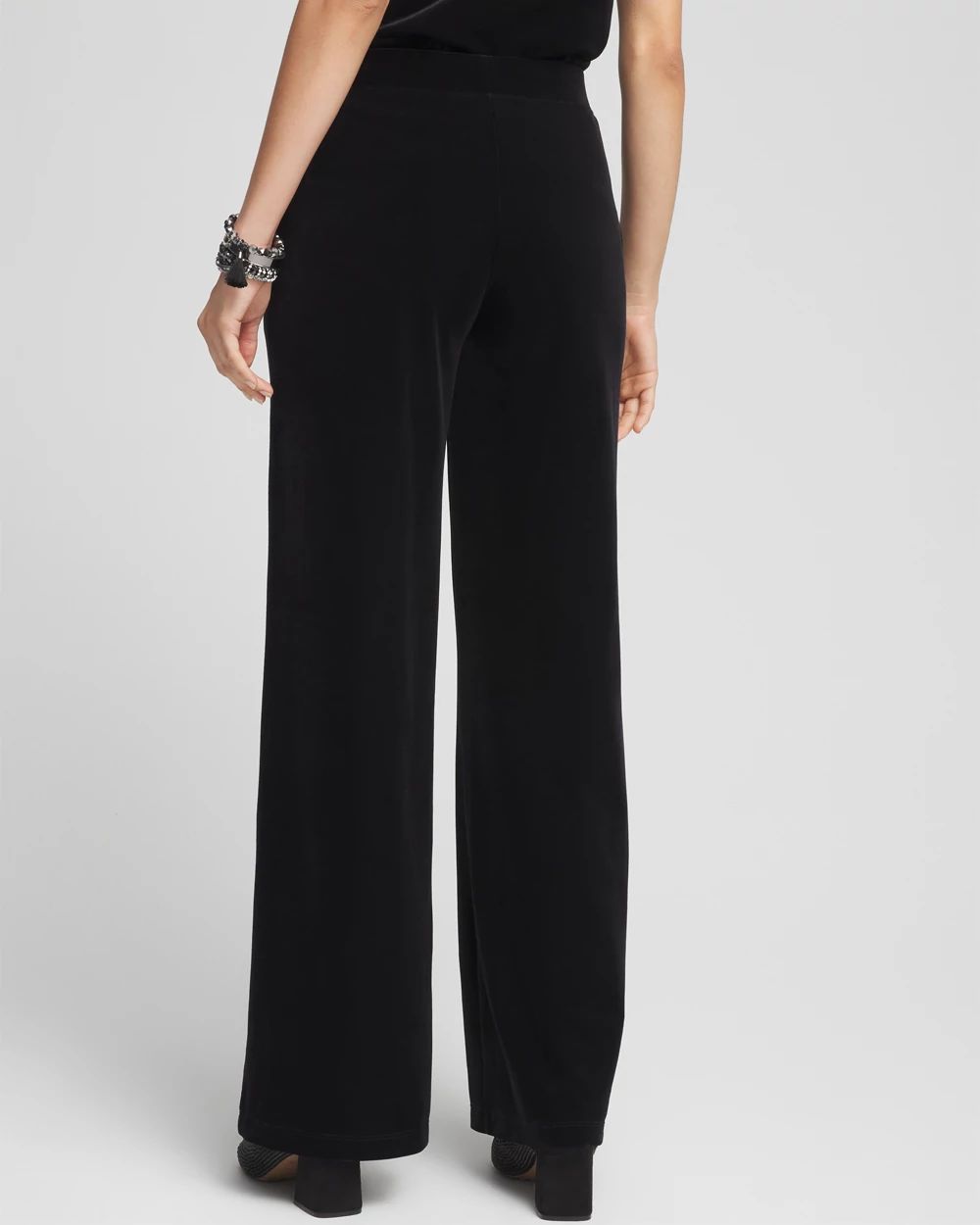 Petite TravelersTM Velvet Wide Leg Pant