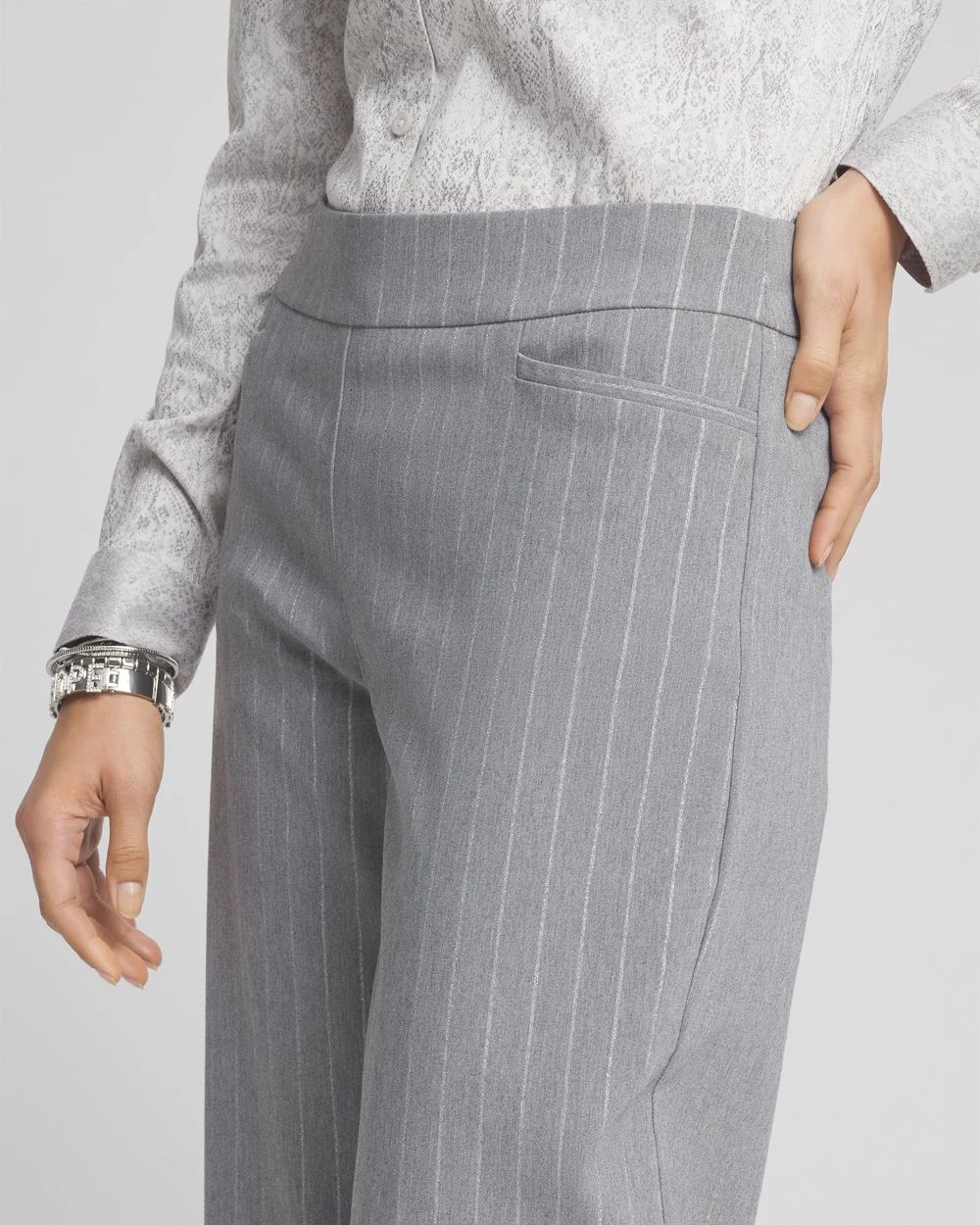 Brigitte Pinstripe Wide Leg Pants