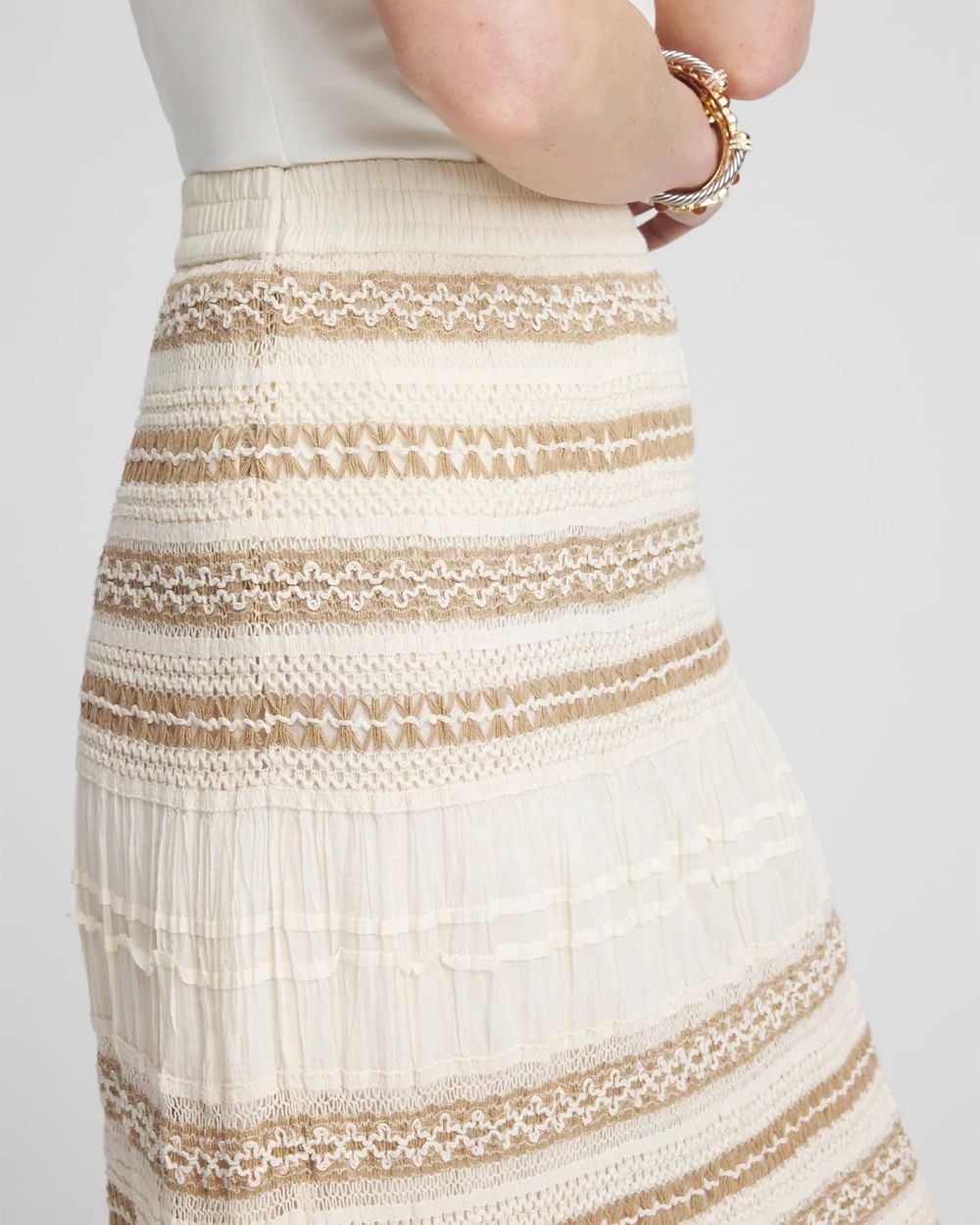 Crochet Gauze Trim Skirt