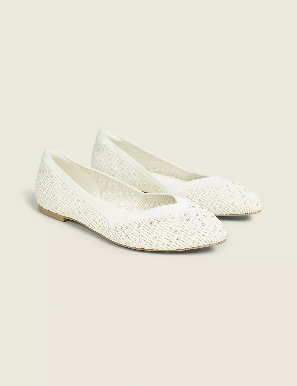 Stretch Knit Pointed Toe Ballet Flat