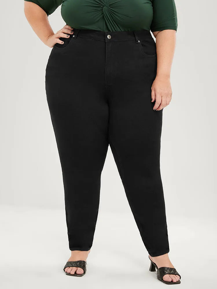 Skinny Very Stretchy High Rise Black Wash Sculpt Waist Jeans