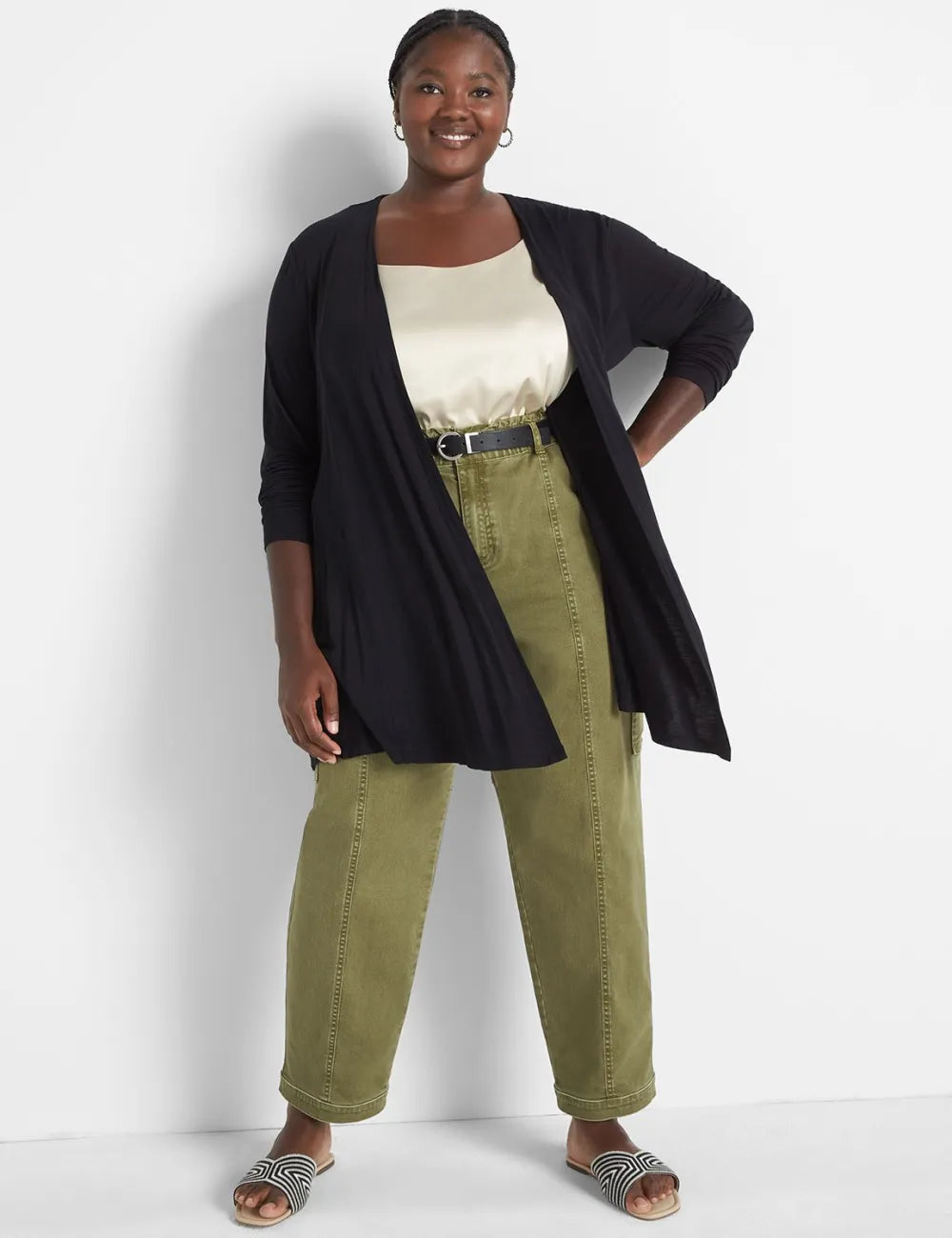 Classic Open-Front Fit & Flare Overpiece