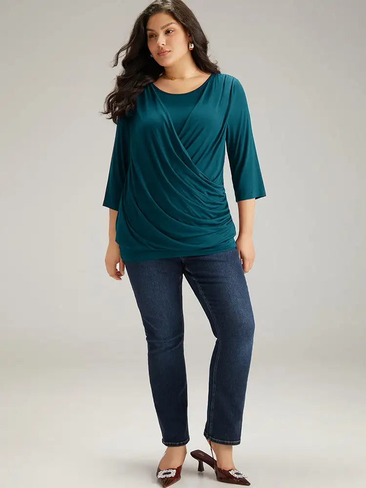 Supersoft Essentials Plain Crossover T-Shirt