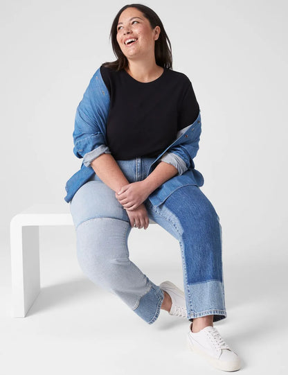 Crew-Neck Ribbed Layering Tee