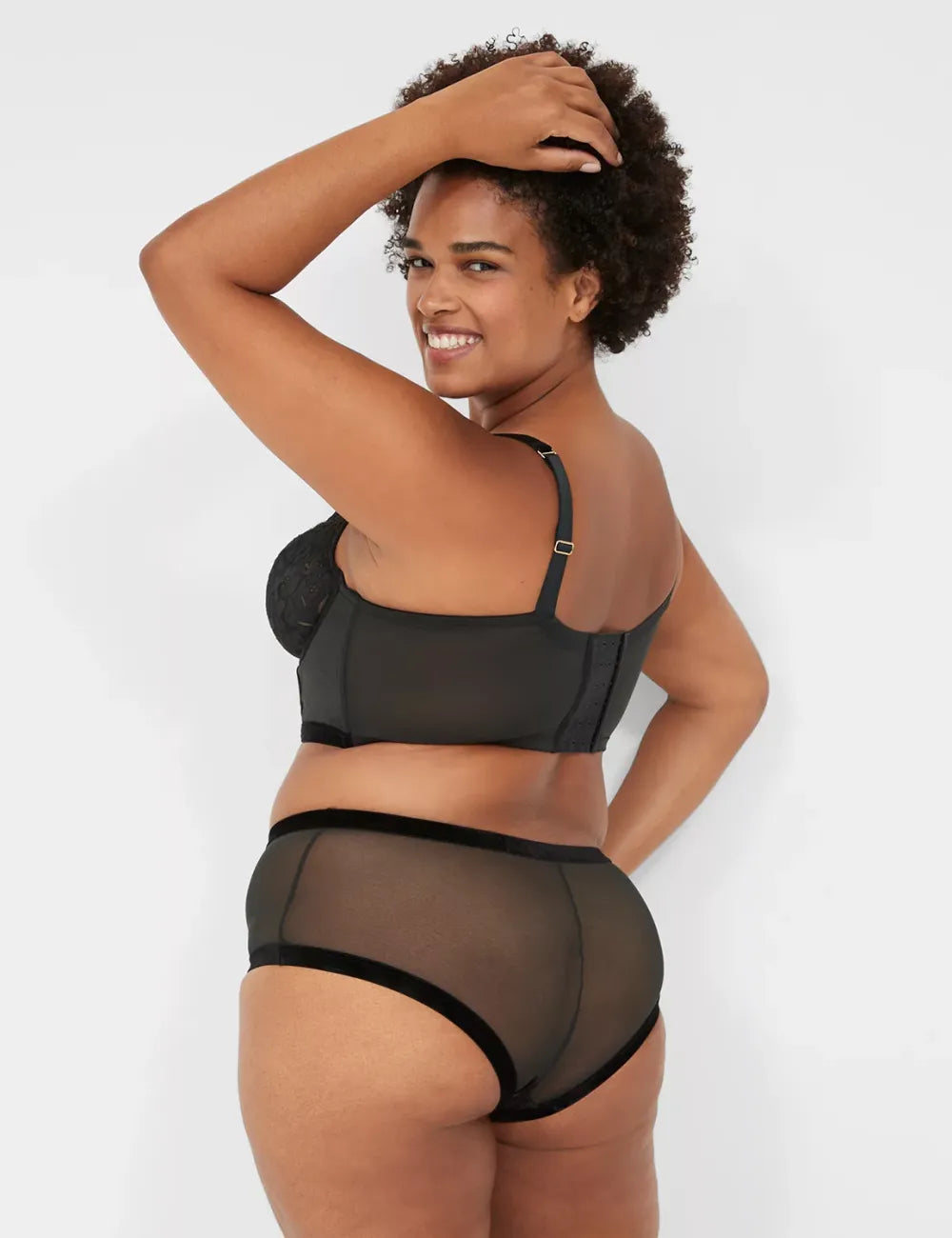 Velvet-Trim Midi Cheeky Panty