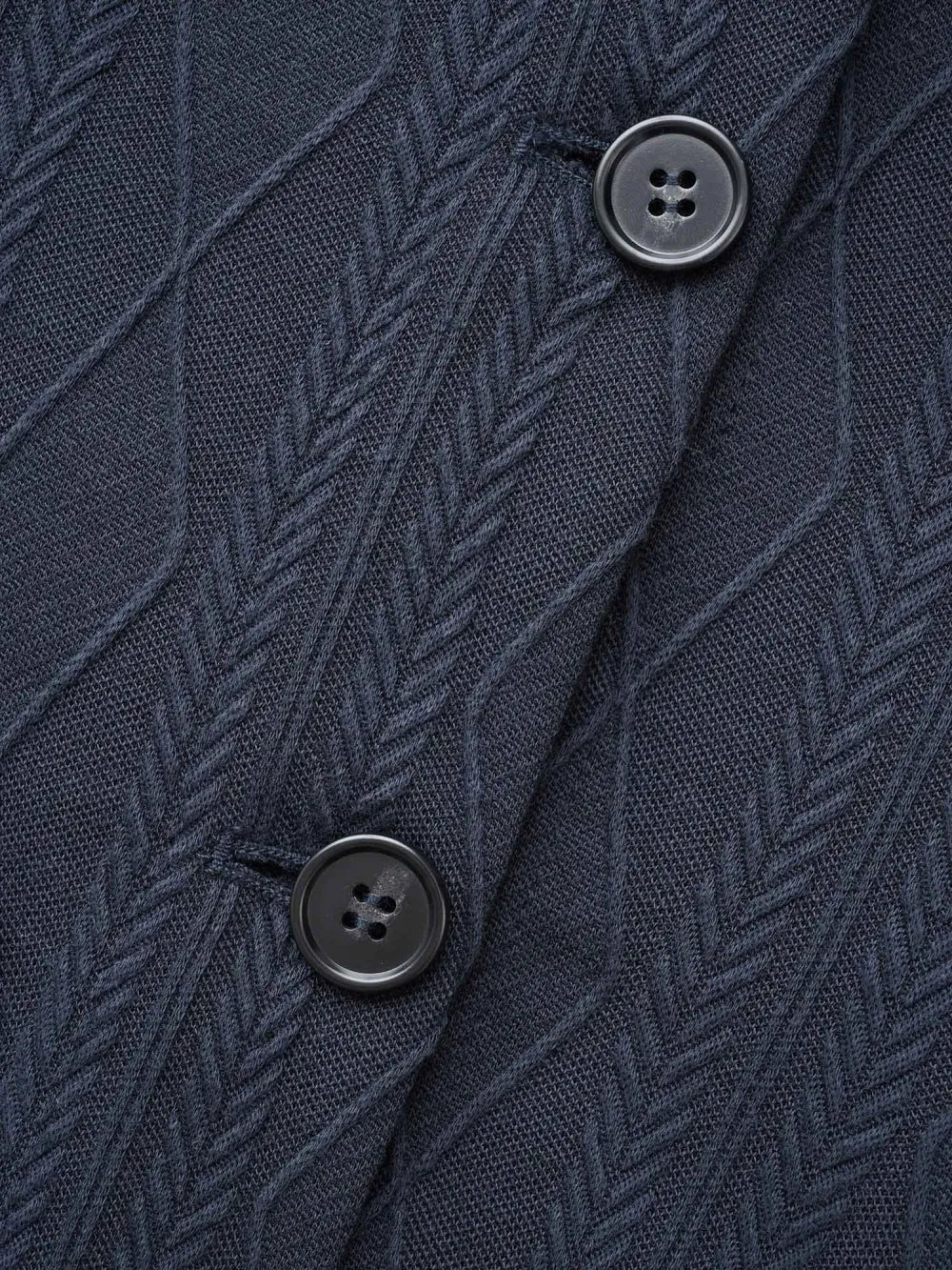 Lapel Collar Texture Button Up Jacket