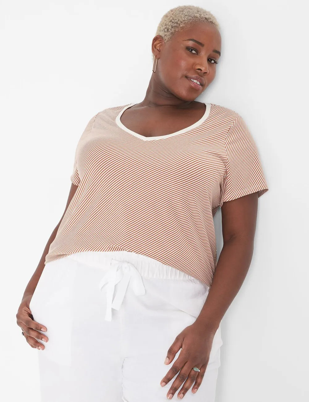 Modern Short-Sleeve V-Neck Tee