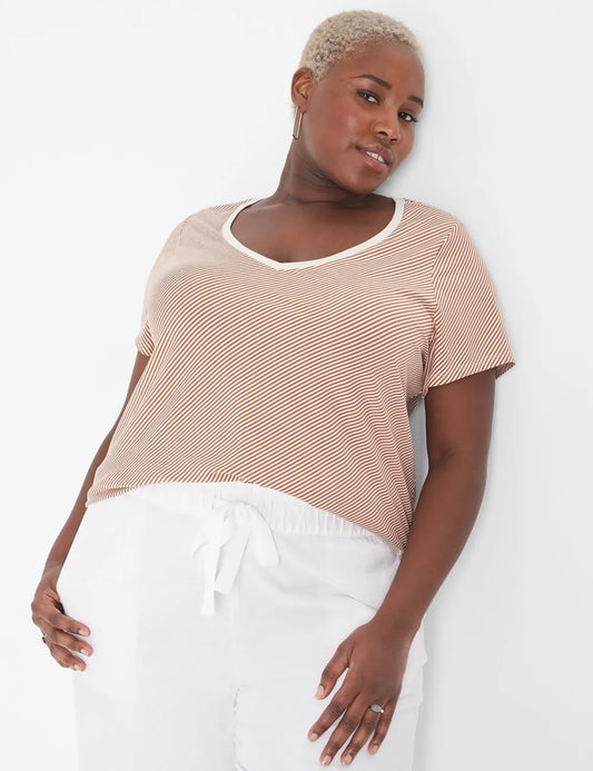 Modern Short-Sleeve V-Neck Tee