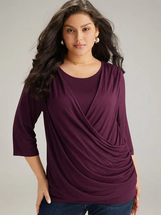 Supersoft Essentials Plain Crossover T-Shirt