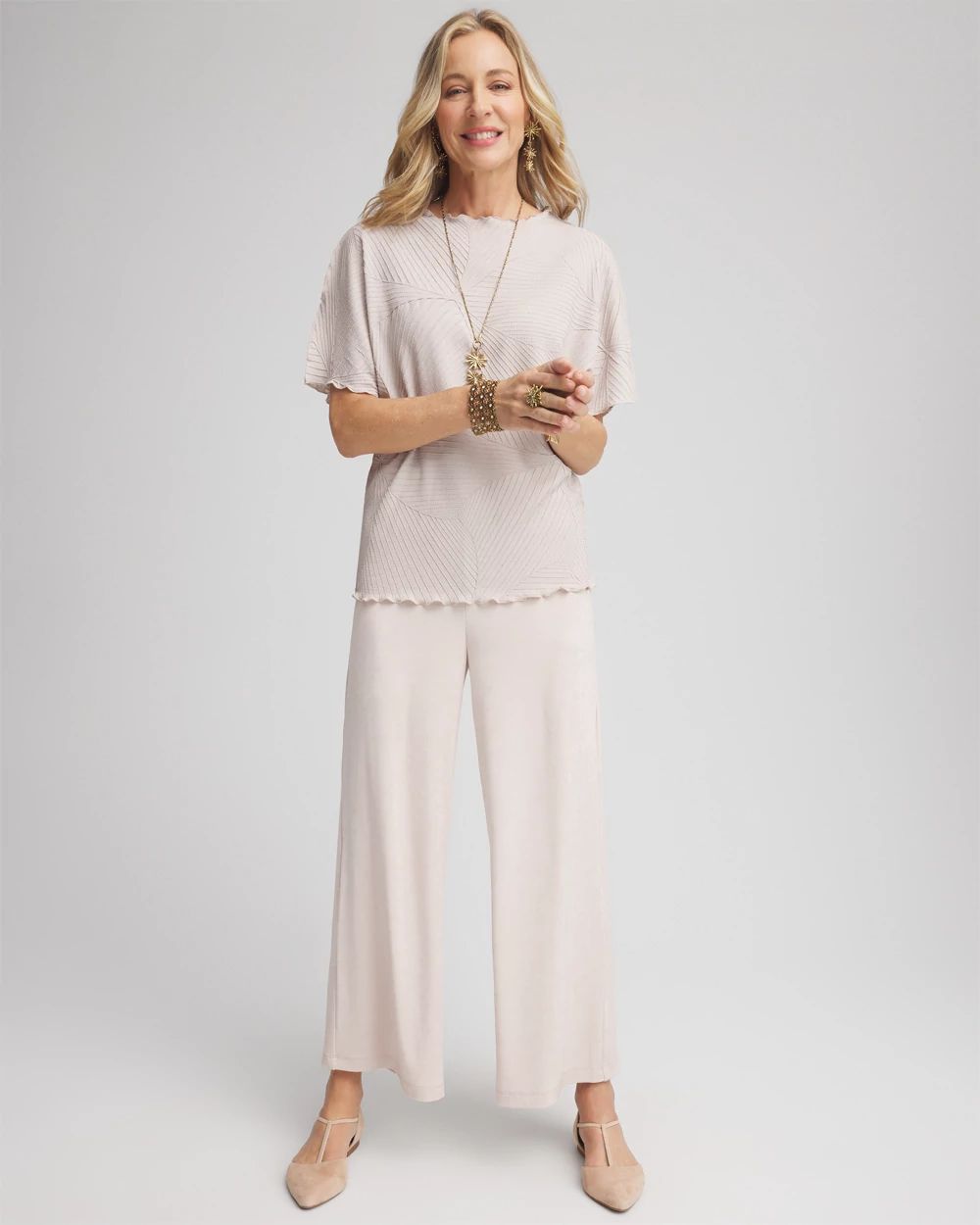 TravelersTM Wide Leg Pocket Cropped Pants