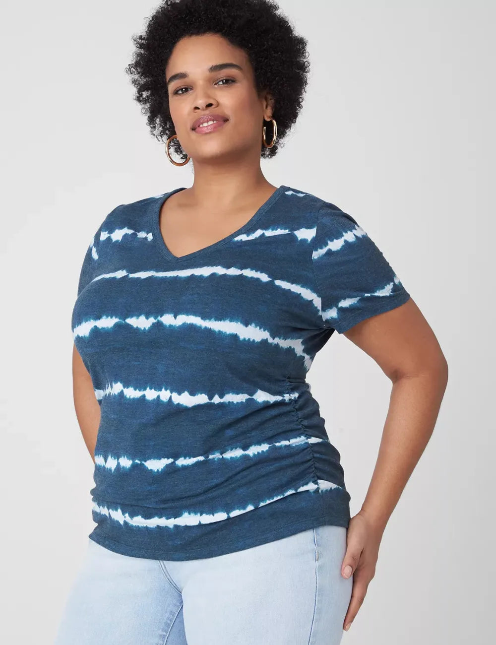 Modern Jersey Side-Ruched Tee