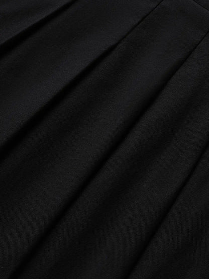 Stretch Woven Hidden Shorts Mini Skirt