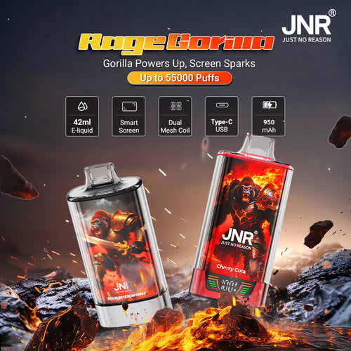 JNR Rage Gorilla 55K 55000 Puffs Smart Display Original Disposable Vape