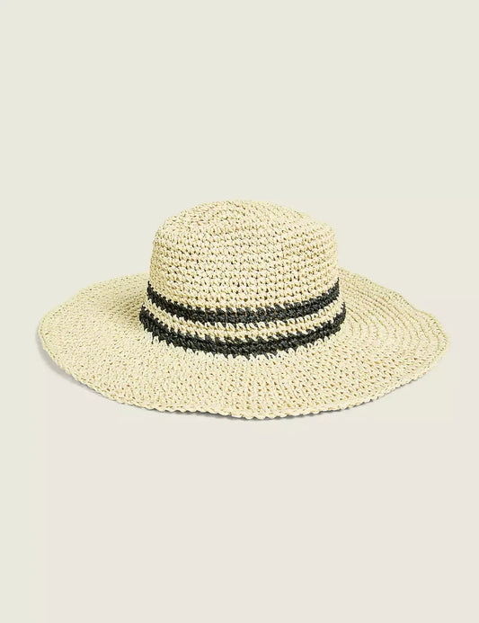Straw Hat With Interior Adjustable Tie