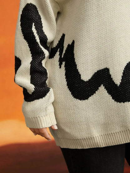 Mystic Cat Knit Crew Neck Pullover