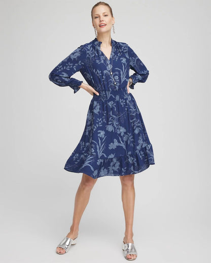 Floral Smocked Waist Ruffle Dress