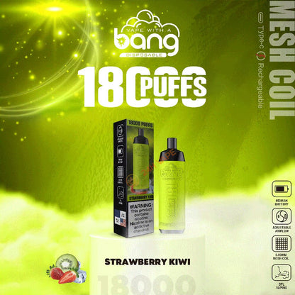 Bang Crown Bar 18000 Puffs 0% 2% 3% 5% Nicotine Leather Disposable Vape Pen