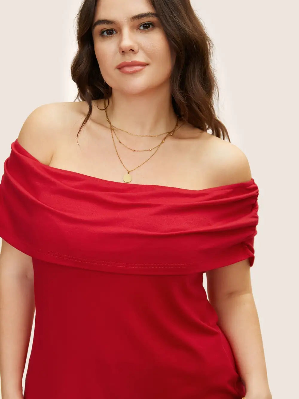 Supersoft Essentials One Shoulder Neck Gathered T-Shirt