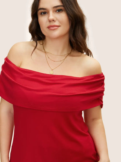 Supersoft Essentials One Shoulder Neck Gathered T-Shirt