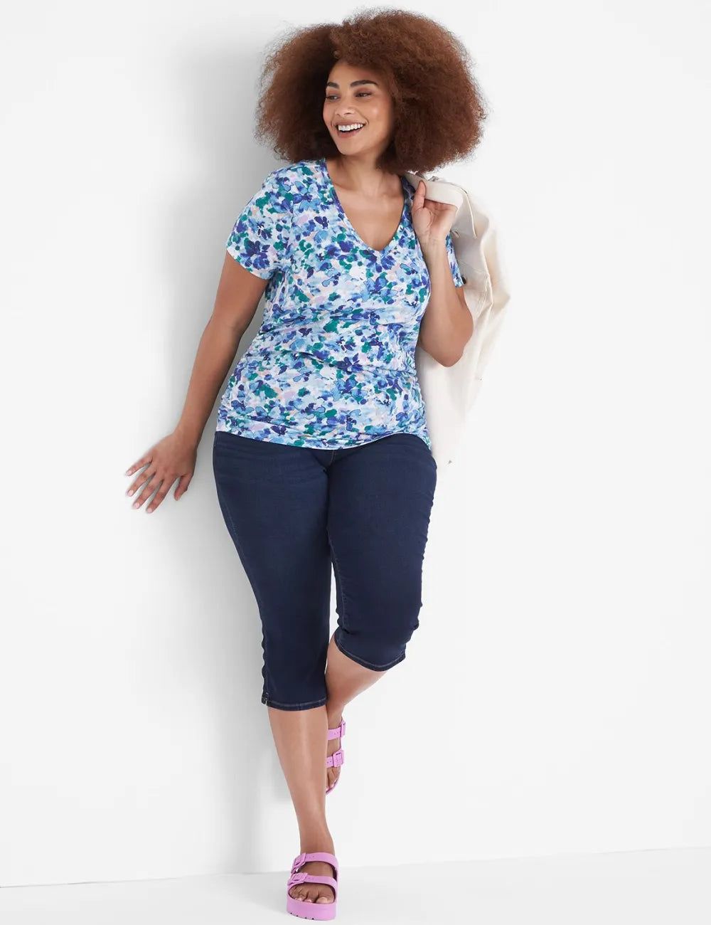 Modern Jersey Side-Ruched Tee
