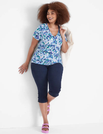 Modern Jersey Side-Ruched Tee