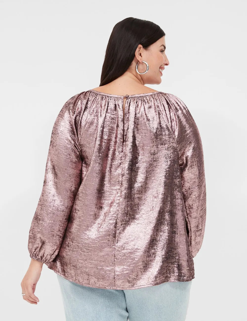 Swing Satin Boatneck Blouse