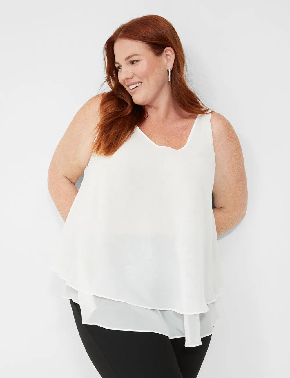 Swing Sleeveless Double-Layer Shell