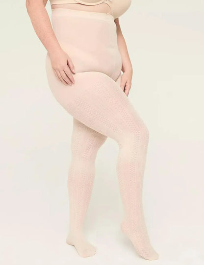 Cable Knit Pattern Tights
