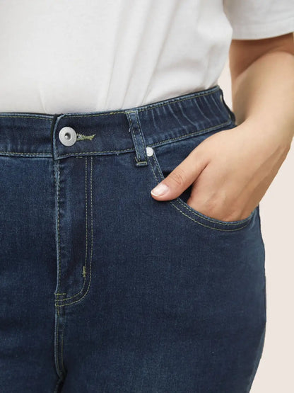 Skinny Very Stretchy High Rise Dark Wash Gap Proof Jeans