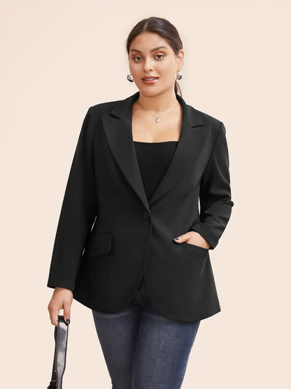 Stretch Woven Pocket Slim-Fit Blazer