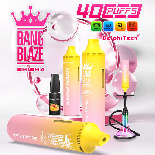 Bang Blaze 40k 40000 Puffs 2% 5% Nicotine Riginal Refillable Oil Vape