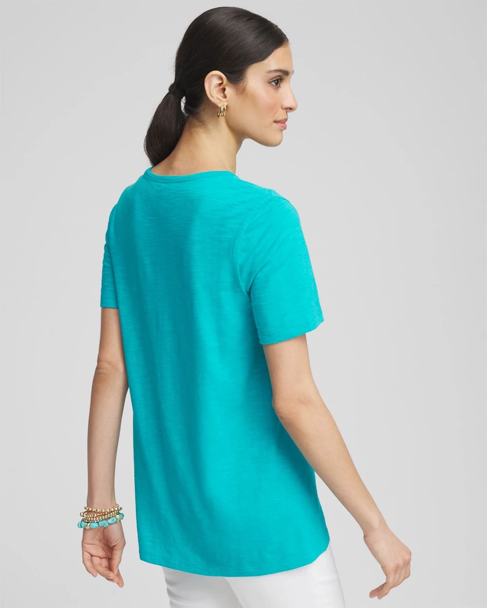 Slub V-Neck Tee