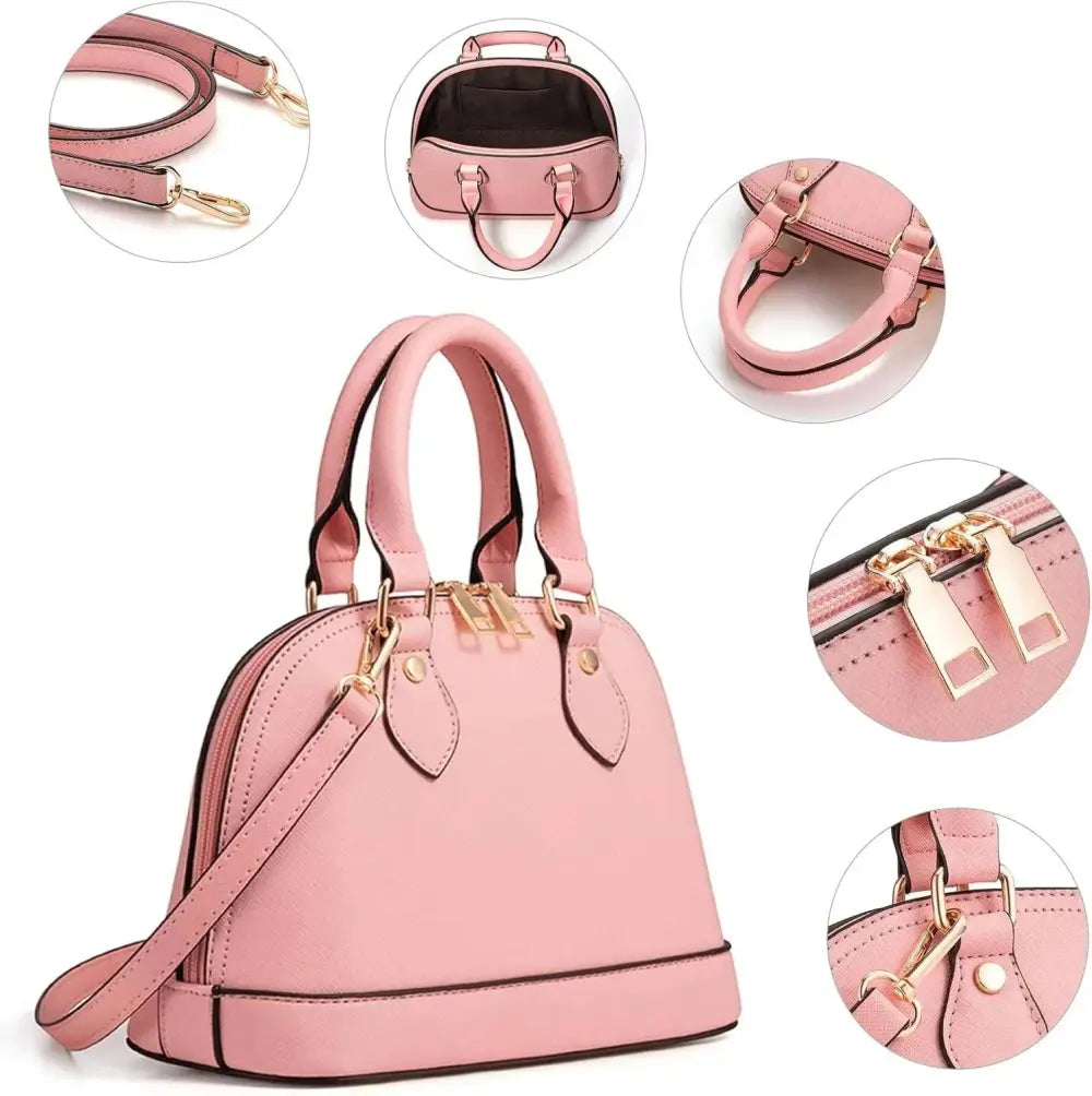 4PCS Women Fashion Handbags Purses Wallet Tote Shoulder Bags