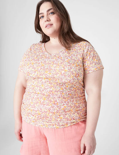 Modern Jersey Side-Ruched Tee