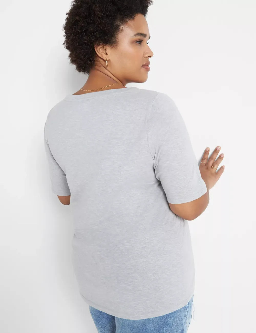 Modern Perfect Sleeve V-Neck Tee